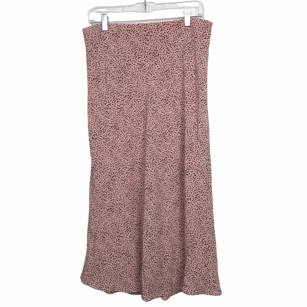 Rails Pink Anya Rose Spotted Midi Skirt